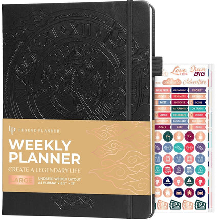 Legend Planner Undated, Weekly & Daily Goal Journa