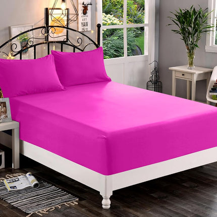 Elegant Comfort 1500 Premium Quality Fitted Sheet Ultra Soft 18-24 Inch Extra Deep Pocket - Single Fitted Sheet for High Mattress - Wrinkle Free with Smart Storage Pockets, Twin/Twin XL, Hot Pink