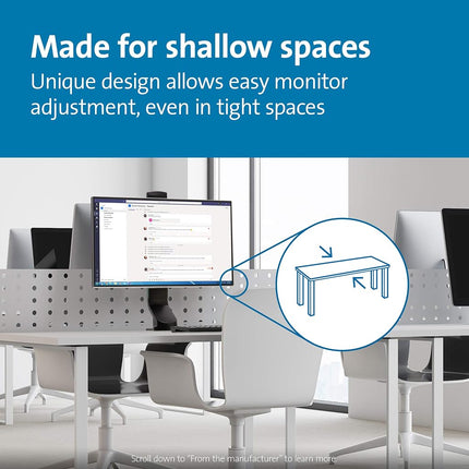 Kensington Smartfit Space Saving Single Monitor Arm Black K55512WW
