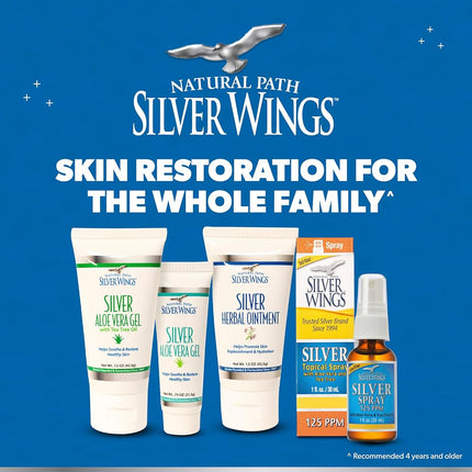 Natural Path Silver Wings Silver Herbal Ointment 250 PPM (1.5oz)