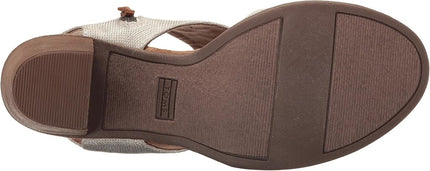 TOMS Women's Majorca Cutout Heeled Sandal, Natural, 6.5 UK