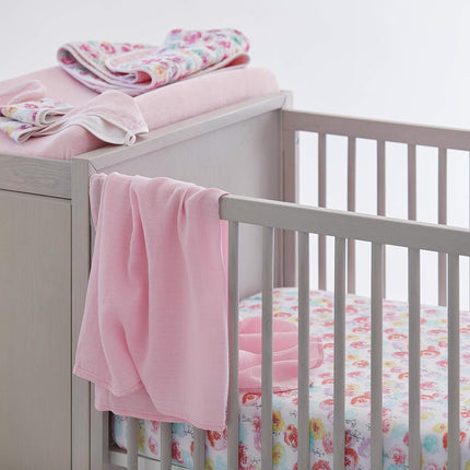 HonestBaby unisex baby Organic Cotton Changing Pad Cover and Toddler Sleepers, Light Pink, One Size US, Light Pink, 1 Count (Pack of 1)