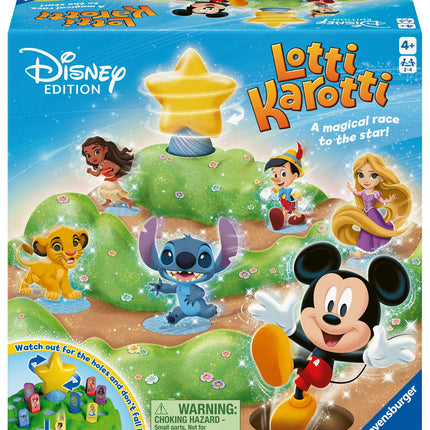 Ravensburger 24875 - Funny Bunny Disney Edition, Adaptation of The Well-Known Classic Game with Disney Characters, Entertaining Race Game for 2 to 4 Children Aged 4 and Over