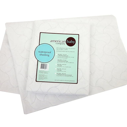 American Baby Company Housse de matelas imperméable gaufrée, aspect matelassé, multi-usage, plate et protectrice, blanche
