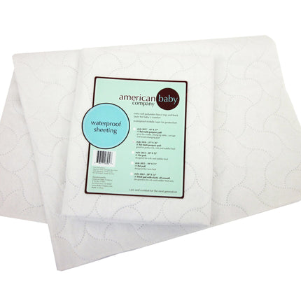 American Baby Company Waterproof Embossed Quilt-Like Multi-Use Flat Protective Mattress Pad cover, White