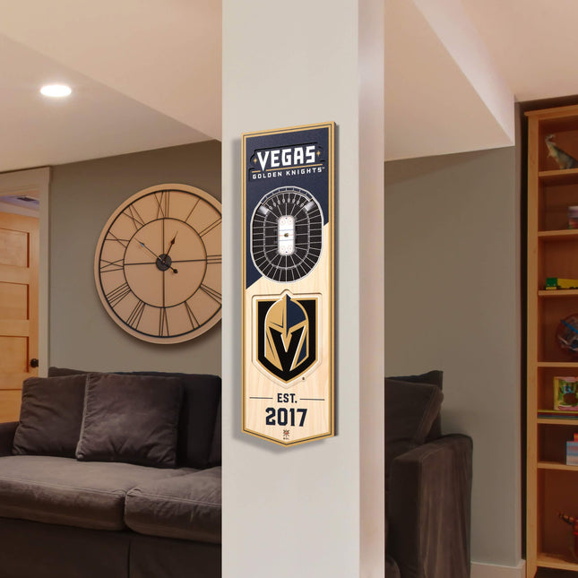 YouTheFan NHL Vegas Golden Knights 3D Stadium 6x19 Banner - T-Mobile Arena 8" x 32"