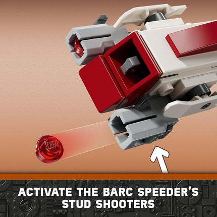 LEGO Star Wars BARC Speeder Escape Set, Buildable The Mandalorian Toy for 8+ Year Old Boys & Girls, Speeder Bike Model Kit Includes 3 Character Minifigures & a Grogu Figure, Kids' Building Toys 75378