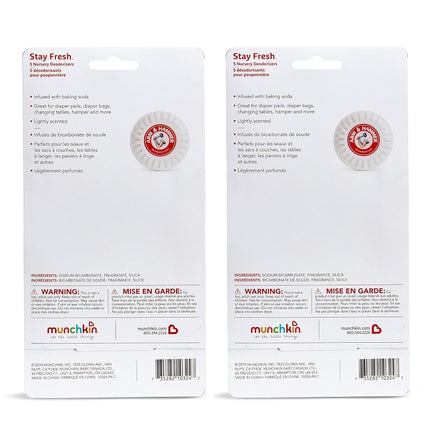 Désodorisants Arm & Hammer pour chambre de bébé, 10 pièces