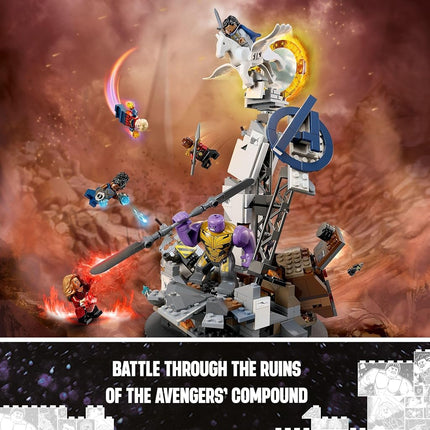 LEGO Marvel Endgame Final Battle, Avengers Model for Build and Display, Collectible Marvel Playset with 6 Minifigures Including Captain Marvel, Shuri and Wanda Maximoff, Marvel Fan Gift Idea, 76266