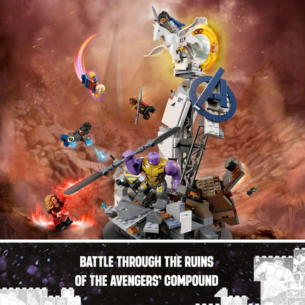 LEGO Marvel Batalla Final de Endgame, Modelo de los Vengadores para Construir y Exhibir, Set de Juego Coleccionable de Marvel con 6 Minifiguras que Incluyen a Capitana Marvel, Shuri y Wanda Maximoff, Idea de Regalo para Fans de Marvel, 76266