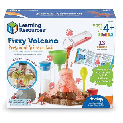 Learning Resources Fizzy Volcano, 13 Pieces, Ages 4+, Preschool Science Lab, Science Kits for Kids, Science Experiments for Kids,STEM Toys for Kids