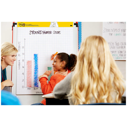 Post-it® Tabletop Easel Pad with Primary Lines, White with Primary Lines, 20" x 23" (MMM563PRL)