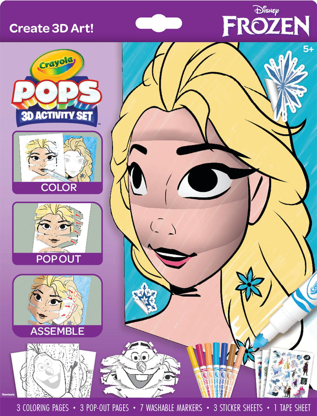Crayola POPS 3D Frozen Activity Set, Kids Coloring