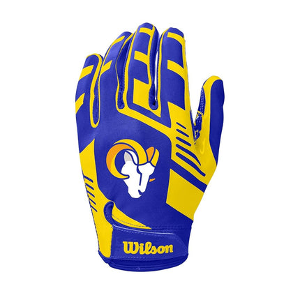 Guantes de fútbol americano Wilson NFL Stretch Fit - Adulto, Los Angeles Rams