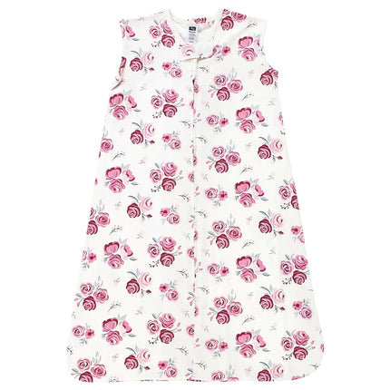 Hudson Baby Unisex Baby Cotton Sleeveless Wearable Sleeping Bag, Sack, Blanket, Rose, 18-24 Months