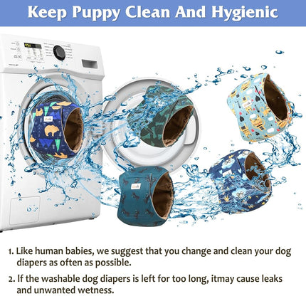 Grecle 5 Pack Dog Diapers Male, Premium Belly Bands for Male Dogs, High Absorbing Male Dog Pee Wraps for Doggie in Incontinence or Excitable Urination and Training S