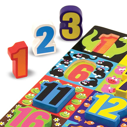 Melissa & Doug Rompecabezas de números gruesos gigantes | Rompecabezas | 3+ | Regalo para niño o niña