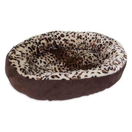 Aspen Pet Round Animal Print Pet Bed for Small Dog