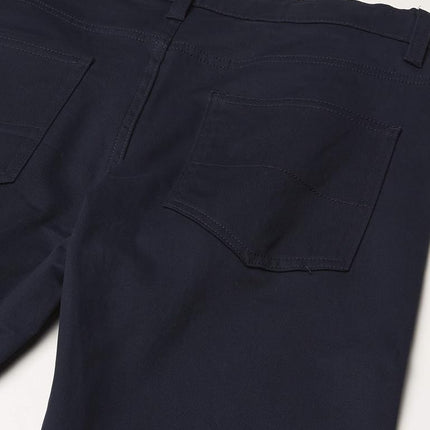 Nautica Boys Flat Front Stretch Twill Chino Khaki Pant, Navy 5-Pocket, 14 Husky