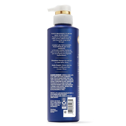 Hair Biology Purple Shampoo and Conditioner Set for Grey Hair with Biotin, Safe for Colour-Treated Hair, Silver & Glowing Collection, 12.8 fl oz Each