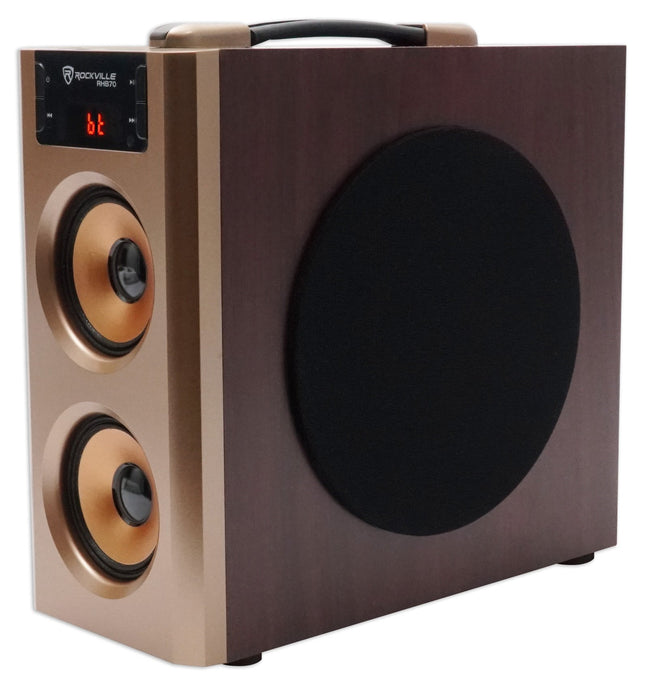 Sistema de altavoces autoamplificados compactos para cine en casa Rockville RHB70 con Bluetooth/USB/FM