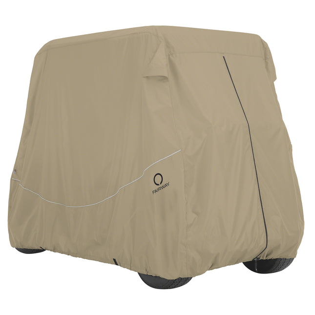 Classic Accessories 4010568-SSI Fairway Golf Cart Quick-Fit Cover Long Roof - Khaki - multi, N/A