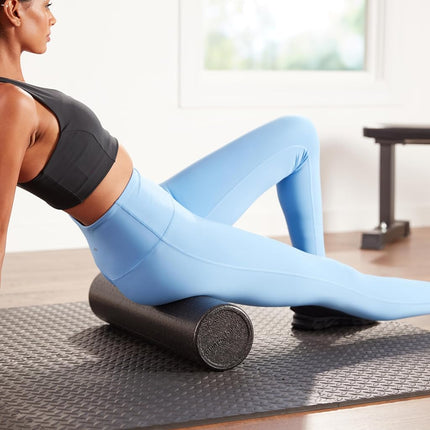 Amazon Basics High-Density Round Foam Roller, 30 cm, Black