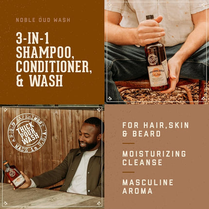 1821 Man Made Noble Oud Shampoo, Conditioner and Body Wash 100 ml