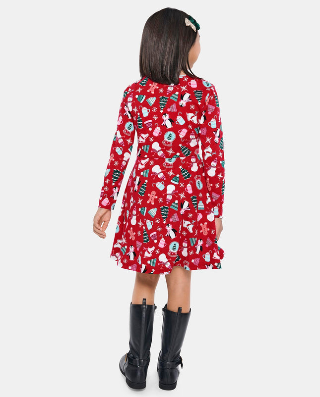 The Children's Place Girls' Long Sleeve Knit, Holiday Cheer, Large