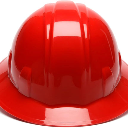 Casque de sécurité à bord complet Pyramex série SL, suspension à cliquet 4 points, rouge