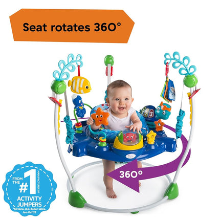 Baby Einstein, Neptune's Ocean Discovery Activity Jumper & Bouncer, Play Centre with Removable Toys, Introduces Numbers and Colours, Languages, 4 Adjustable Heights, 360° Rotation, Ages 6 Months+