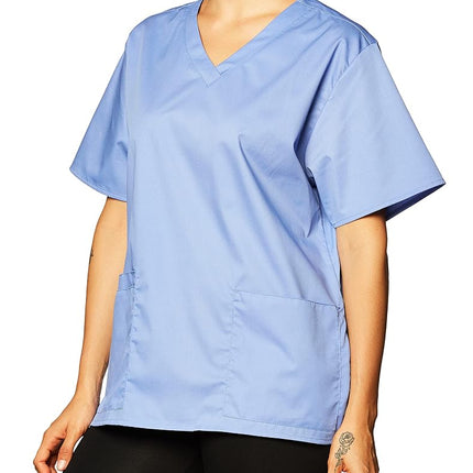 WonderWink Women's Wonderwork V-Neck Scrub Top, Ce