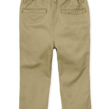 The Children's Place Baby Boys' and Toddler Stretch Skinny Chino Pants, Flax Single, 12-18 Months