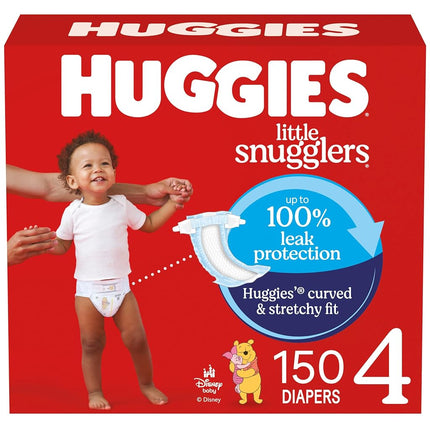 Huggies Little Snugglers Nappies Size 4 Size 4 150 Pack May Vary