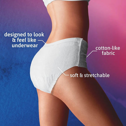 TENA Incontinence Underwear for Women, Protective, Small/Medium, 18 Count