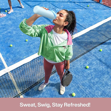 POWCAN 768 ml Insulated Water Bottle with 2-in-1 Straw and Spout Lid, Keep Cold 24H, Leak-Proof, Fits in Car Cup Holder, Stainless Steel Water Bottle for Sports, Travel, Gym, and School (Dried Rose)