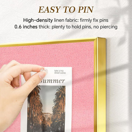 Linen Bulletin Board, 24"x18" Decorative Fabric Pin Board Vision Board