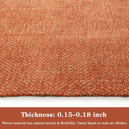 Collive Bathroom Rug 2' x 5', Terracotta Fall Washable Kitchen Runner Rugs