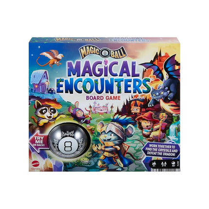 Mattel Games Magic 8 Ball Board Games, Magical Encounter Cooperative Board Game with Magic 8 Ball, Original for 2-4 Players, Family Game Night, HLX92