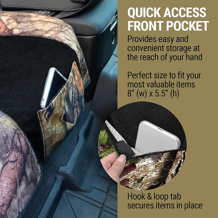 Season Guard Mossy Oak Camo Car Seat Cover Towel Protector; Great for After Gym Workouts, Dogs, Kids, and Outdoor Activities; Universal Fit for Cars SUVs MiniVans Trucks, EZ fit, Non Slip Grip, 1pc