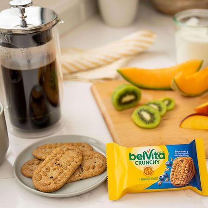 belVita Blueberry Breakfast Biscuits, 5 Count Box, 8.8 Ounce (Pack of 6)