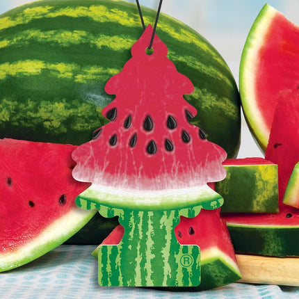 Little Trees Car Air Freshener I Hanging Tree Provides Long Lasting Scent for Auto or Home I Watermelon, 6-Packs (4 Count)