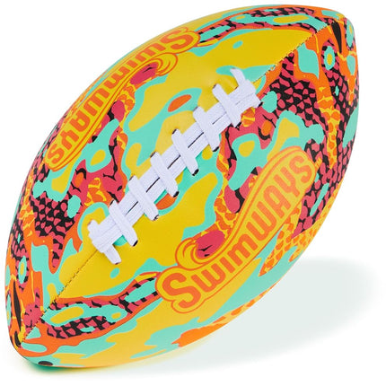 SwimWays Hydro Waterproof Football, Outdoor Games for Adults and Kids, Swimming Pool Accessories and Party Games, 9.25 Inches, Orange