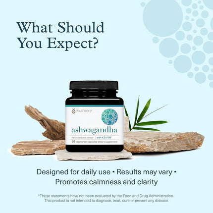 Youtheory Ashwagandha 60 Count (1 Bottle)