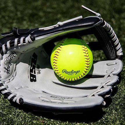 Guante Rawlings Softball Series, Basket Web, 13 pulgadas, lanzamiento con la mano derecha, negro/gris, modelo: RSB130GB-6/0 13 BSK/NFC