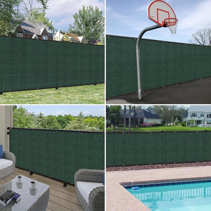 6x50 Green Fence Privacy Screen Taped Windscreen Cover Shade Cloth Mesh Fabric Slats