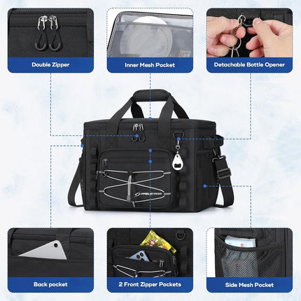 Maelstrom 40Can Collapsible Soft Cooler Bag, Leakproof Insulated Ice Chest