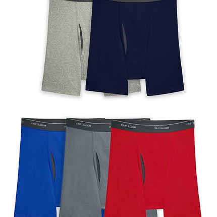 Fruit of the Loom Mens Coolzone Boxer Brief 5 Pack, Assorted, M