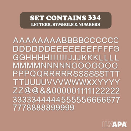Ilyapa 334 Piece Alphabet Magnets Magnetic Letters and Numbers for Whiteboard, Chalkboard Signs & Fridge, ABC Magnets, Soft & Durable EVA Foam Magnetic Alphabet Letters Works on All Metal Surfaces