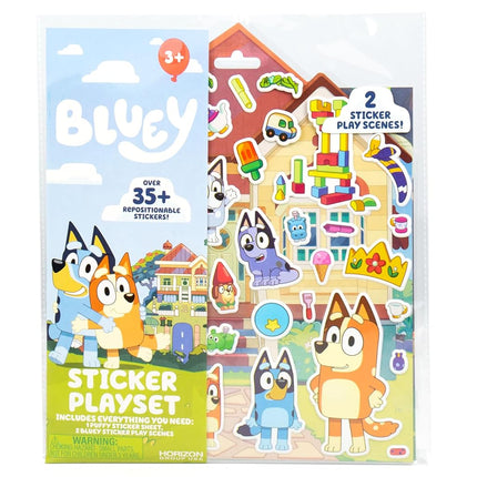 Bluey Sticker Playset - Reusable Interactive Puffy